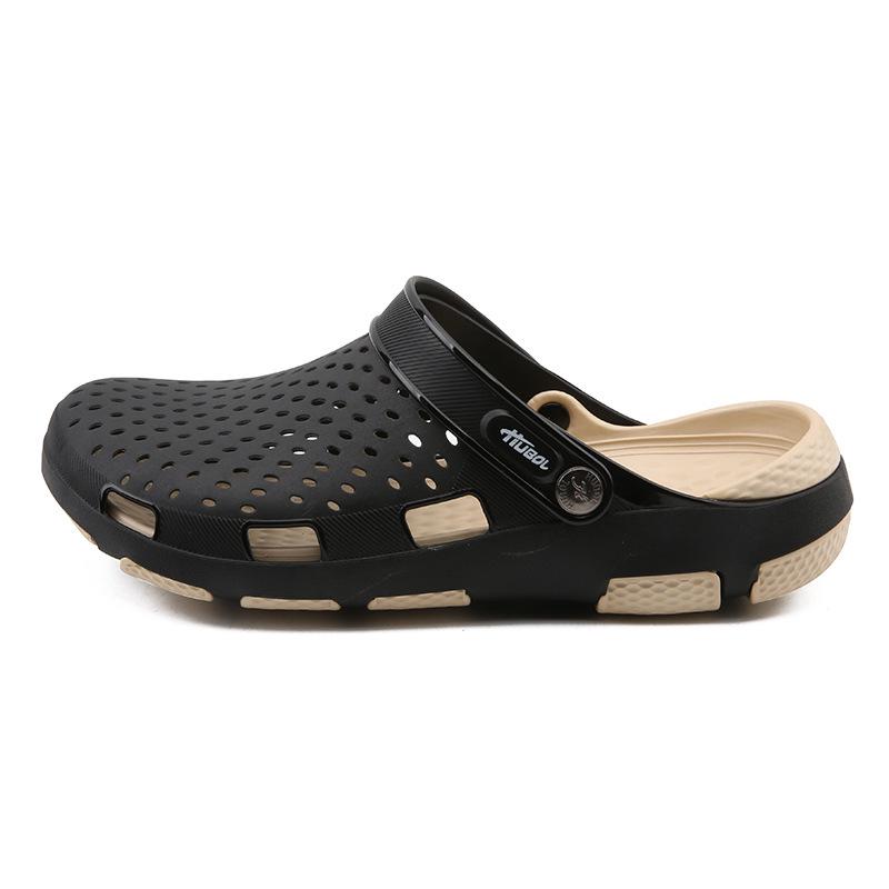 Sandals and Slippers Baotou Hollow Jelly Shoes Non-slip Breathable Large Size Men's Beach