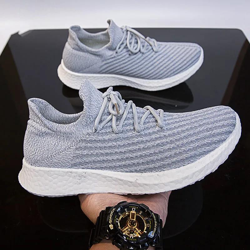Men's Net Breathable Running Shoes 2021 Summer New Wild Trend Ultra Light Casual Sports Shoes Men