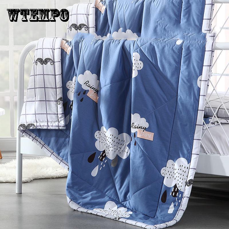 WTEMPO Brand Fashion Cotton Cartoon Summer Cool Thin Quilt Machine Washable Comfortable Breathable
