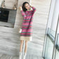 Autumn and Winter Knitted Bottoming Shirt with Long Sleeves Highlights Temperament Tops Slim Fashion Sweater Skirt