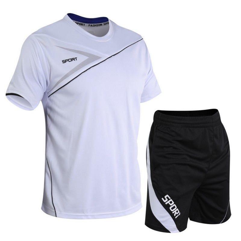 Plus Size Sports Suit Men's Quick-drying Summer Running Sportswear Fitness Training Loose Breathable Casual Suit