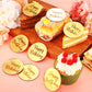 20 Pieces Acrylic Cake Disc Acrylic Cupcake Toppers Mirror Acrylic Cake Toppers Round Birthday Engraved Topper Charms for DIY Cupcake Decoration