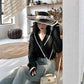 Spring and Autumn Casual Cardigan Sweater Loose and Versatile Knitted Top Short Simple Female Jacket