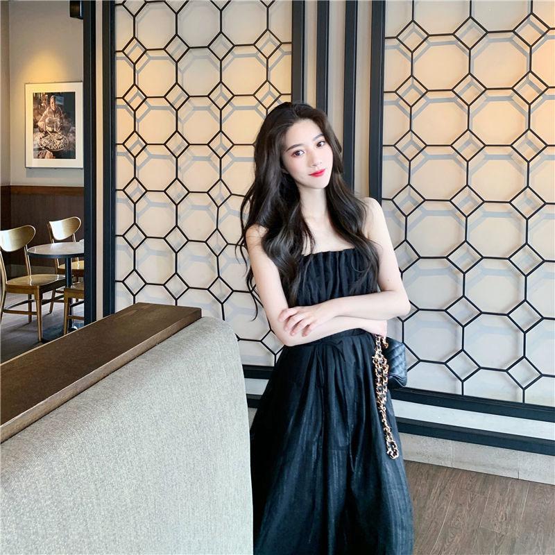 White Suspender Dress Female Summer French Retro Niche First Love Temperament Over The Knee Long Dress