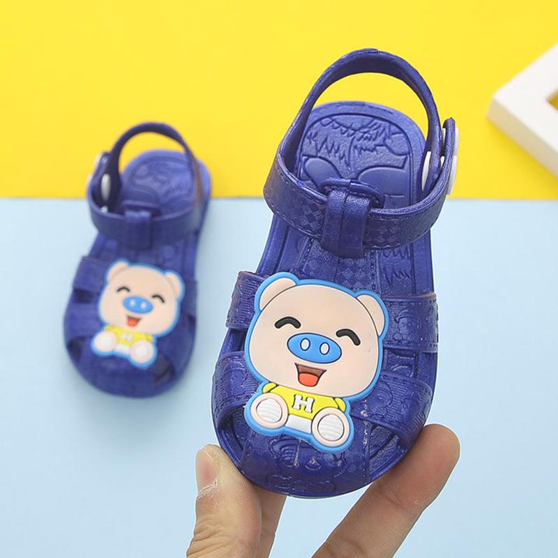 Baby Sandals Boys and Girls Baotou Toddler Infant Non-slip Hole Shoes Summer Soft Bottom