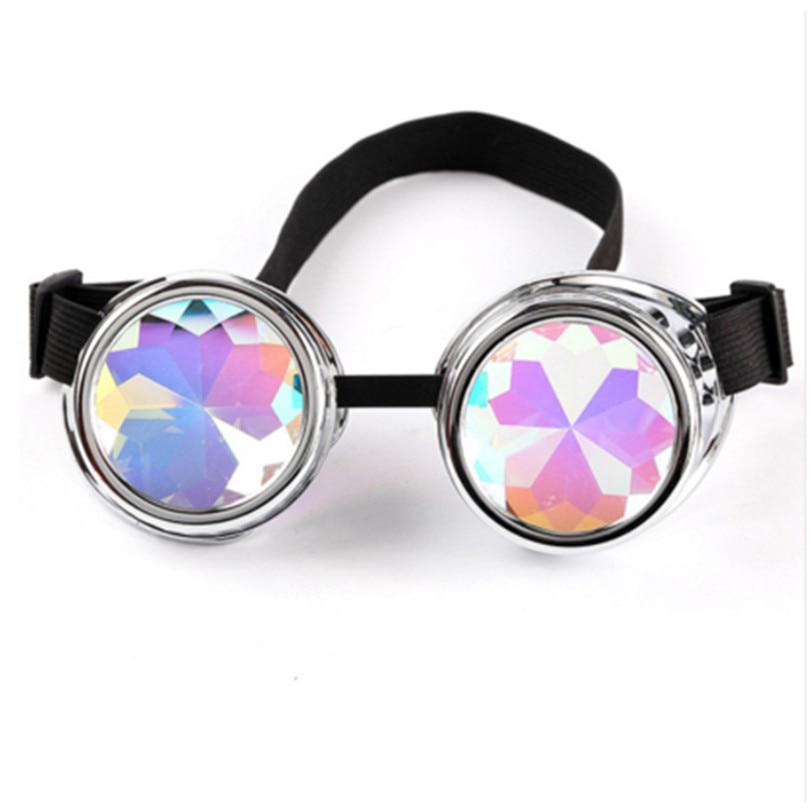 Retro Gothic Kaleidoscope Glasses Steampunk Goggles Sunglasses Men Women Welding Cyber Punk Eyeglass