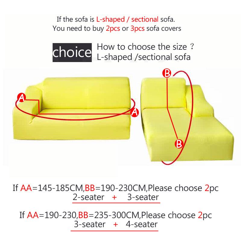 Corner Sofa Covers for Living Room Slipcovers Elastic Stretch Sectional Sofa Cubre Sofa , L Shape Need To Buy 2 Pieces