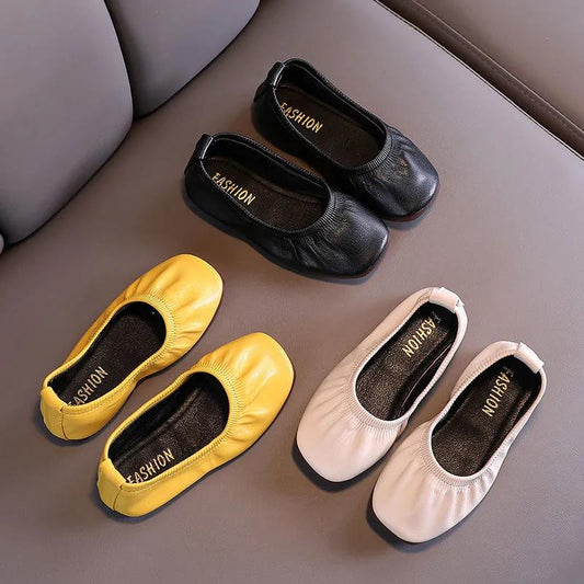 Children's Fashion Shoes for Girls Kids Doll Children Dress with Flats Princess Wedding Party