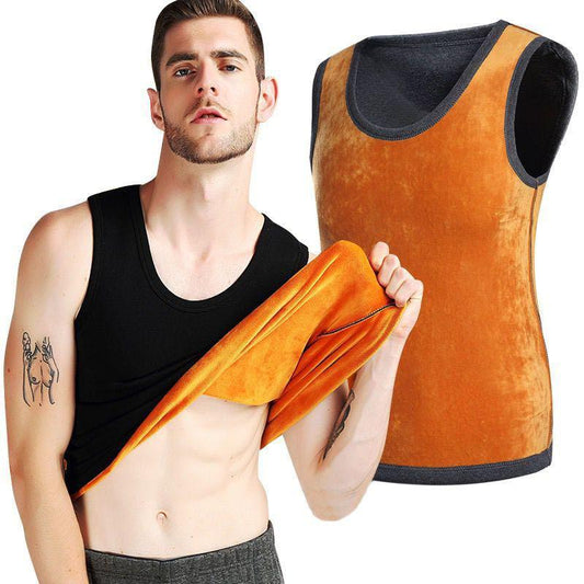 Thermal Vest Tight High Elasticity Wearable Comfortable Versatile Soft Lining Sleeveless Clothes Breathable Men Winter Autumn Plus Velvet Thicken