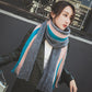 Scarfs for Women Winter Outdoor Stripe Scarves Wool Neck Warmer Pashmina Bandana Pure Hijabs