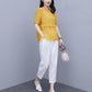 Women's Temperament Loose Thin Casual Two-piece Suit Elegant Casual Loose Suit Fabric Light Sweat-absorbent and Breathable