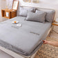 Three-piece Set Cotton Thick Mattress Protector Printed Bedspread Pillowcase Bedding