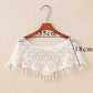 WTEMPO Lace Shawl Versatile  Pair with Dress Thin Sunscreen Solid Color Knotted Neckties Hollow