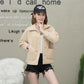 Woman Winter One Button Jacket Coat Pocket Wool Blend Cape Keep Warm Outwear Tops