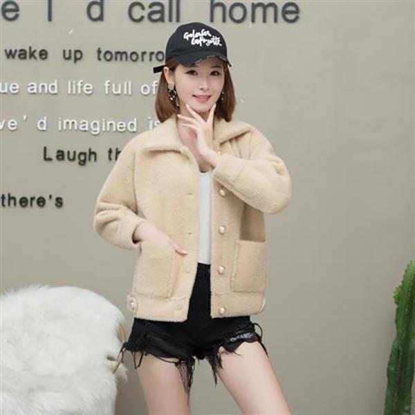 Woman Winter One Button Jacket Coat Pocket Wool Blend Cape Keep Warm Outwear Tops