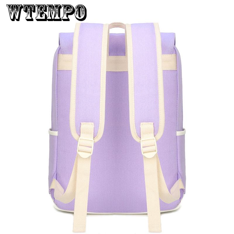 Primary school bag girl canvas backpack cute rabbit printing Korean campus backpack