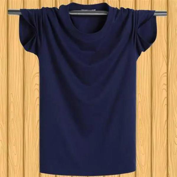 Summer Plus Fat Plus Size Thin Short-sleeved Men's T-shirt Cotton Round Neck Half-sleeve Casual Sports Loose Fat Undershirt