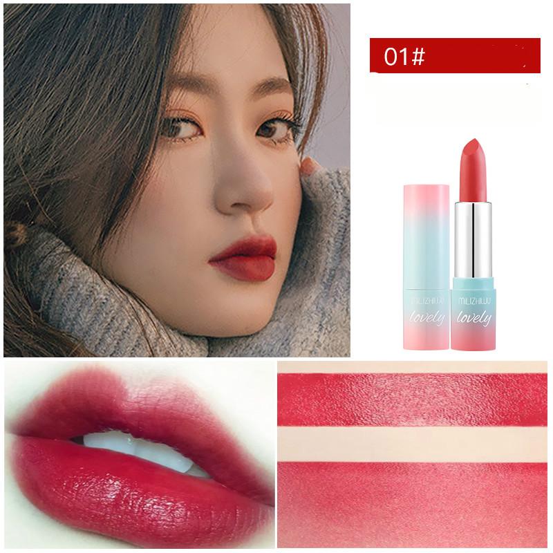 Little fairy lipstick set lasting moisturizing lip balm Do not fade red bean color net red