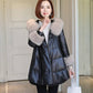 Women's Hooded Regular Down Jacket Korean Style Loose Thick Coat Warm Cotton Coat Large Fur Collar Winter Jacket Quilted Jacket