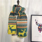 birthday present Winter warm Christmas gift Christmas dress up scarf Woman elk pattern Long scarf