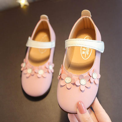 Girls' Leather Shoes  Spring  Summer Single Shoes  Children's Toddler Shoes Cute Female Baby Soft-soled Princess Shoes
