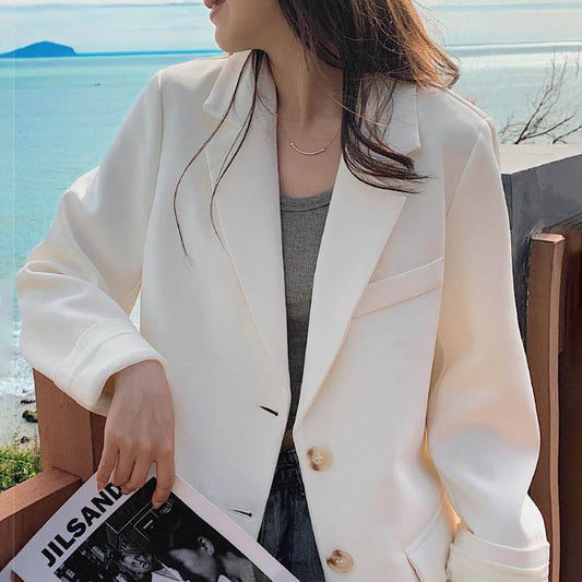 Spring and Autumn Small Suit Loose Casual All-match Slim Suit Jacket Women