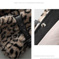 Winter Fashion Warmth Thick Leopard Grain Granular Fleece Faux Mink Fur Coat Women's Mid-length Slim Waist Coat Outwear