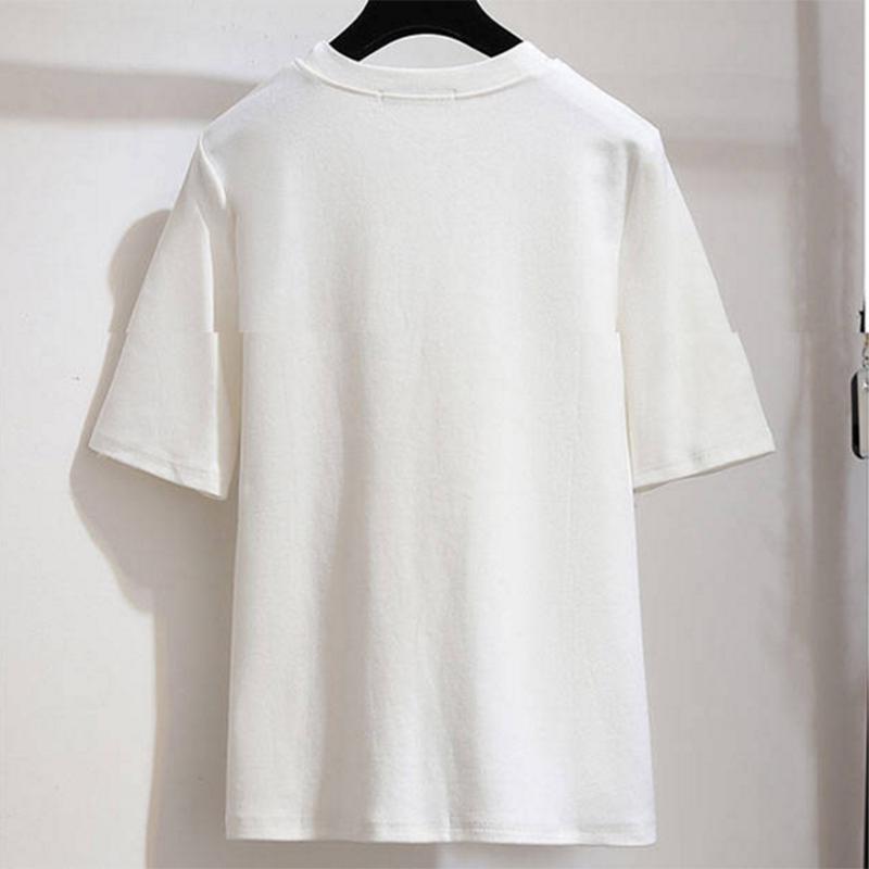 Summer Elegant Skirt Suit Print T-shirt Irregular Mesh Skirt Two-piece Suit Skirt Set