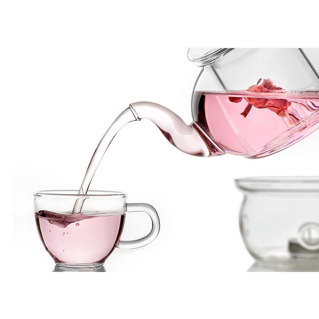 Heat-resistant High-temperature Filter Glass Teapot Household Flower Teapot Single Pot Small Tea Kettle Tea Set Tea Maker Thickening