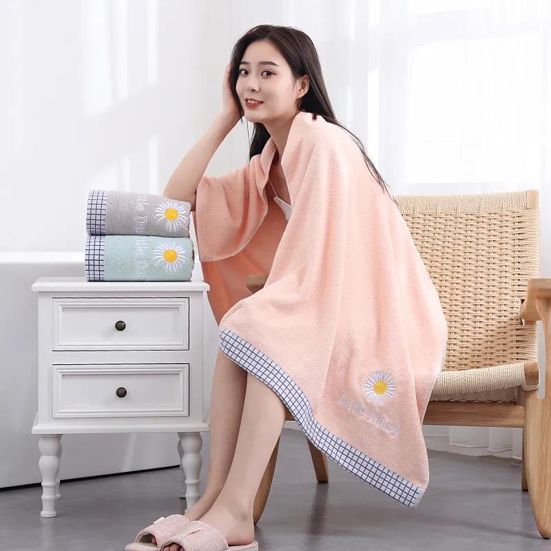 Bath Towel Pure Cotton Adult Men and Women Soft Thick Super Absorbent Plus 140*70 Large Size Bath Towel Hotel Home