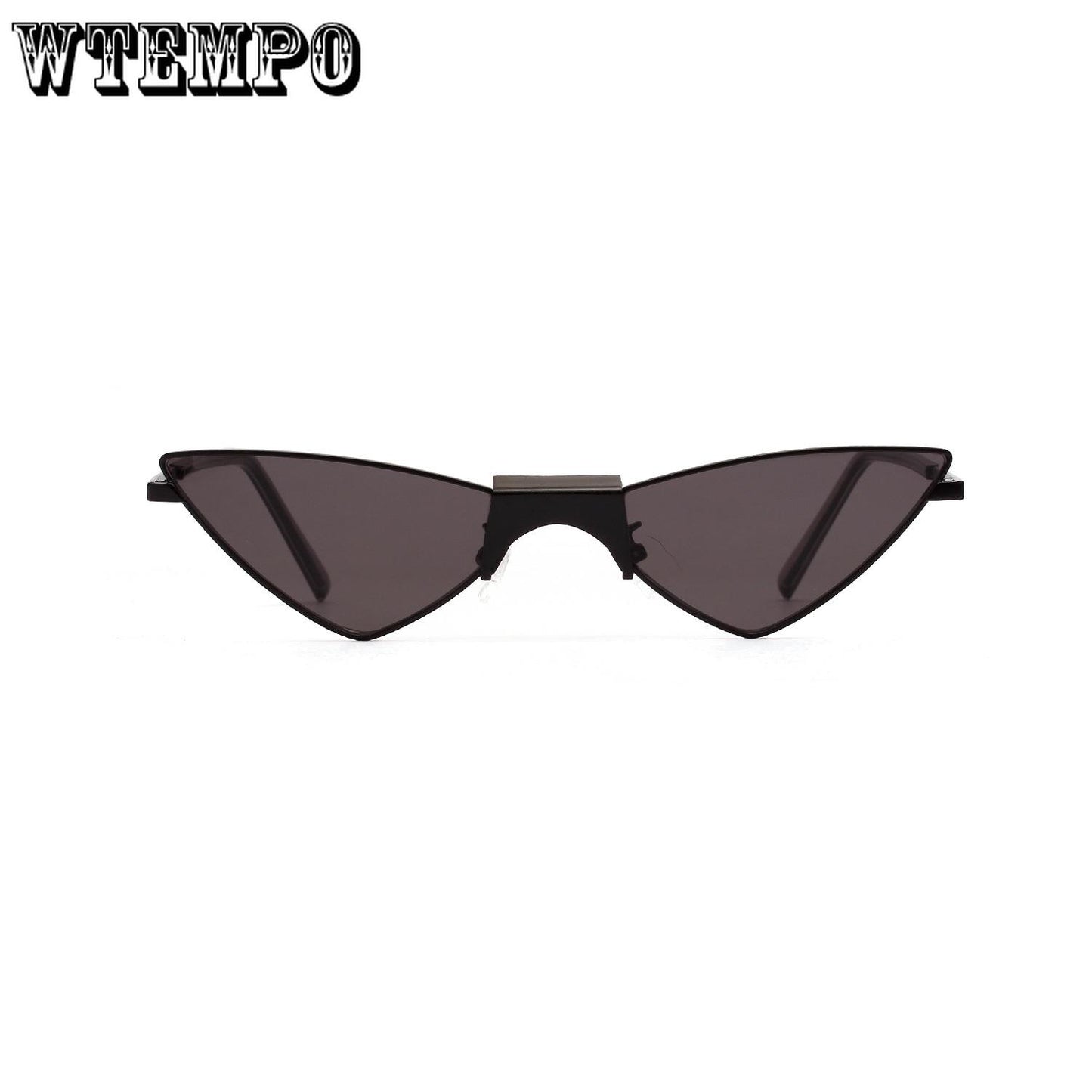 WTEMPO Butterfly sharp-eyed cat glasses popular sunglasses women through red retro sunglasses female