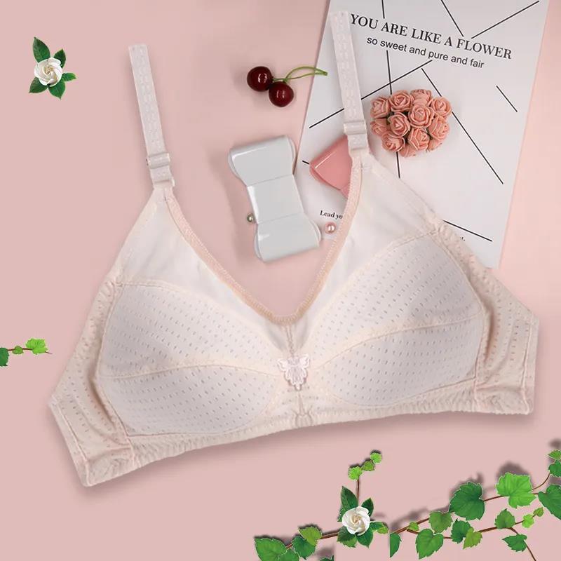 Thin Cotton Skin-Friendly Breathable No Steel Ring Comfortable Gathering Women's Underwear Bra