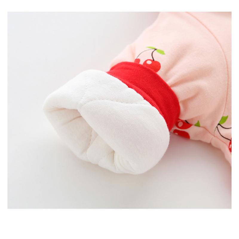 Newborn Baby Men's and Women's Baby One-piece Clothes Winter Clothes with Cotton Thickened Warm and Lovely Foreign Style Go Out Cotton Padded Jacket