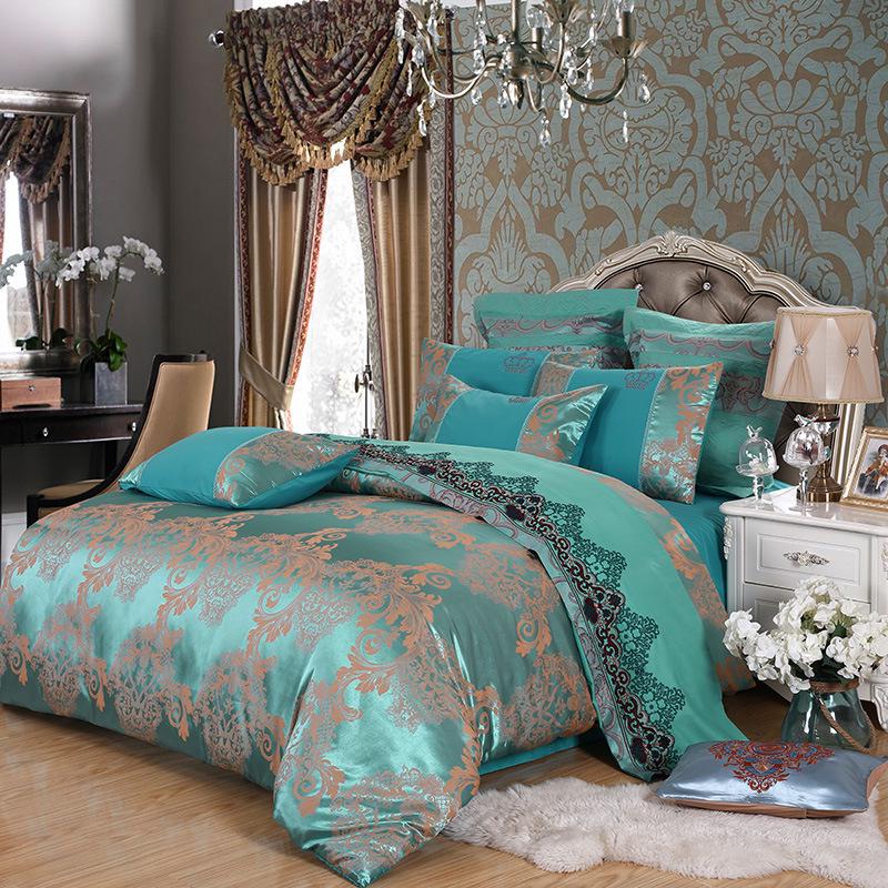 Luxury Jacquard Bedding Set Single Queen King Size Duvet Cover Set Bed Linen Quilt Cover