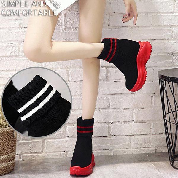 Thick-soled Ankle Boots Inner Heightening Suede Casual Snow Boot Plus Velvet Inner Martin Boots Women Soft Sole  Winter Footwear