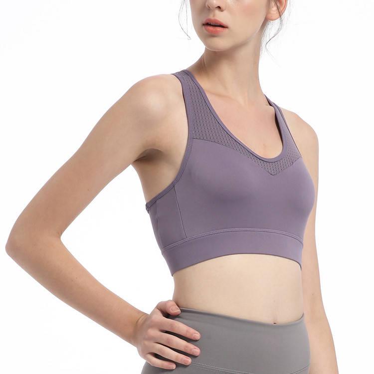 Yoga Vest Ladies Sports Bra Running Fitness Bra Elastic Shockproof Breathable Sweat-absorbent Underwear