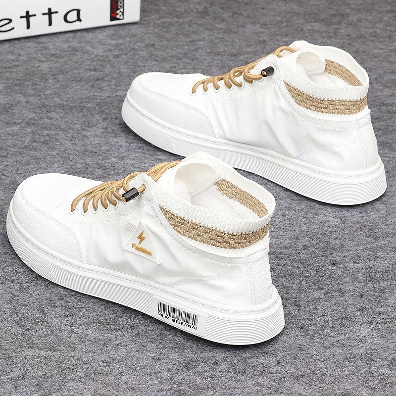 Summer Men's High-top Shoes Breathable Men's Canvas Shoes All-match Trend Casual Korean Sneakers