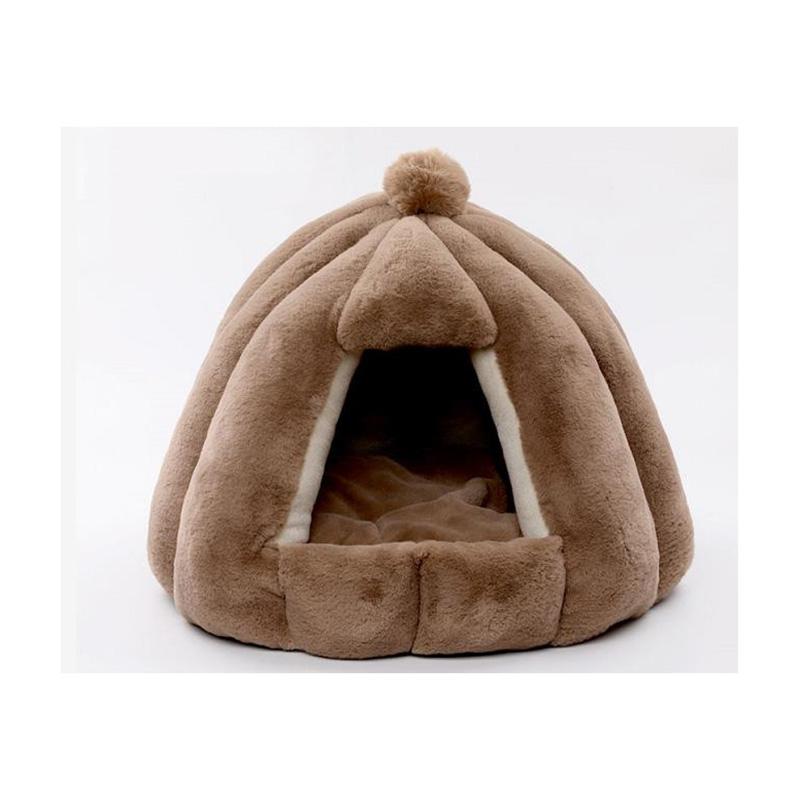 Cat Bed for Winter Warm Pet Dog Litter Cat Supplies Cat House Enclosed Thickened Dog Cat House Kennel Doggy Cushion Basket Teddy Cat Sleeping Bed
