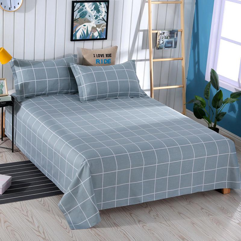Sheets, Single-piece Cotton Sheets Warm Bedding Cotton Double Three-piece Set Autumn and Winter Dormitory Can Be Washed