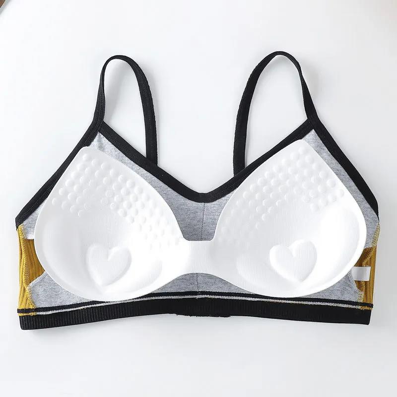 Pure Cotton Buckle Breathable Sports Suspender Vest Wrap Chest Without Steel Ring Gather Elastic Underwear Bra