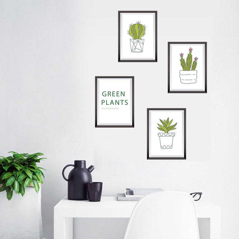 decorative cactus aloe potted creative wall stickers kindergarten wall stickers manufacturers