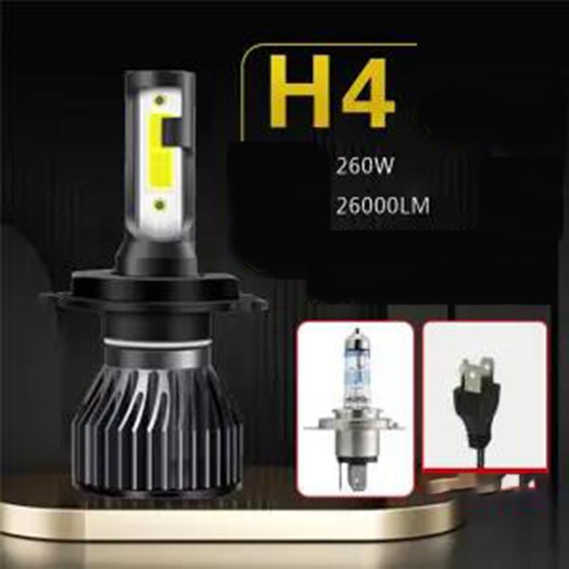 Car Led Headlights 12V24V H1 H4 H7 9005 Ultra-bright Condensing Far and Near Light Integrated Laser Lens Headlights 9006 9012 260W