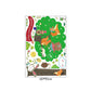 [Wall sticker] squirrel animal tree wall stickers for kids rooms nursery baby bedroom interior wall