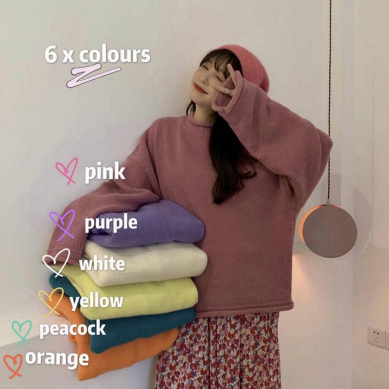 Winter solid color curly half turtleneck pullover long sleeve sweater women trend
