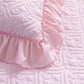 Pure Cotton Solid Color Pillowcases A Pair of Ruffled Quilted Pillowcases Antibacterial Pillowcases (without Pillows)