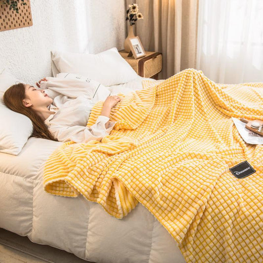 Blanket Quilt Coral Fleece Sheet Blanket Sheet Double Milk Fleece Thick Flannel Winter Dormitory Student Fleece Blanket