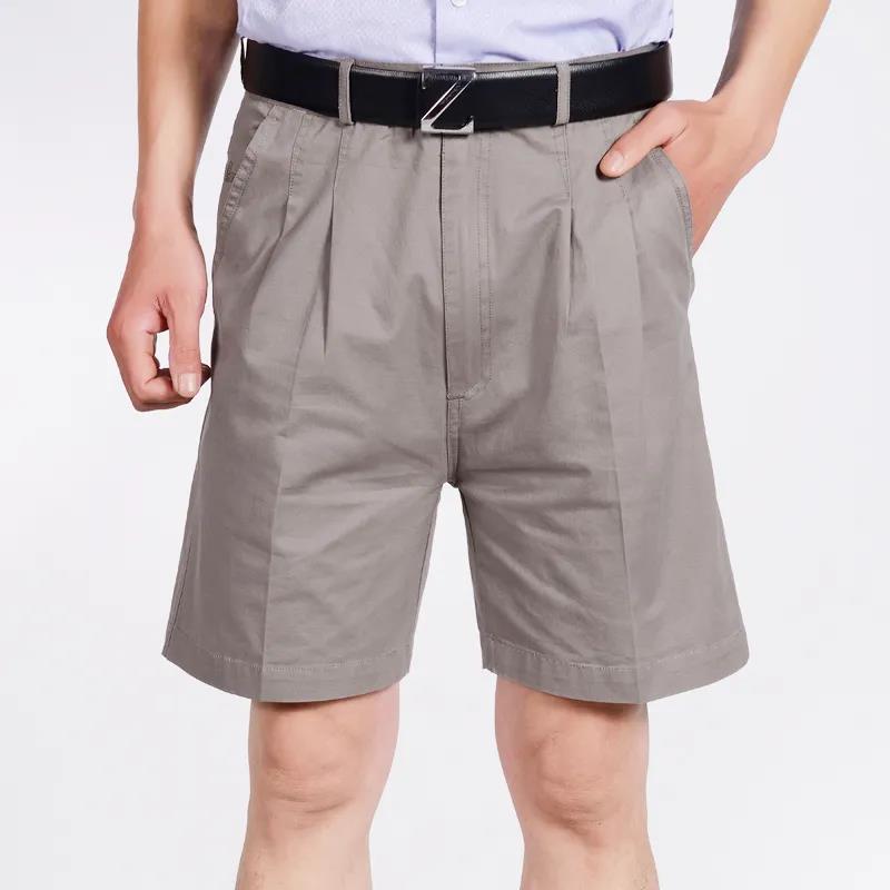Middle-aged Men's Shorts Summer Loose Dad Outfit Cotton Five-point Pants Middle-aged Men's Casual Suit Shorts