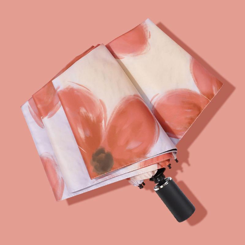 Sun Umbrella UV Protection Sunshade Female Student Korean Version Cute Umbrella Ins Sen Automatic Umbrella Rainy and Sunny