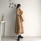 French Temperament Retro V-neck Floral Skirt Female Spring Summer Waist Thinner Over The Knee Chiffon Dress