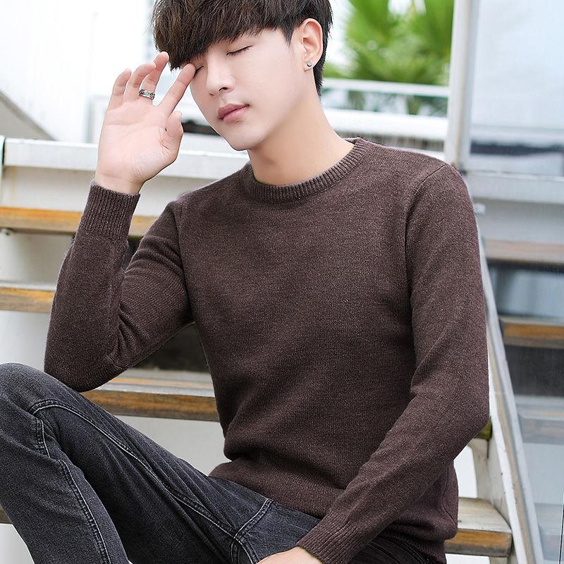 M-4XL Long Sleeved T-shirt Cotton Warm Round Neck Tee Shirt  Casual Pullover Shirts